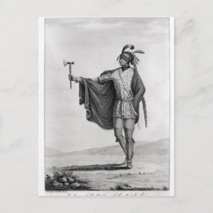 Indian of the Nation of Kaskaskia Postcard