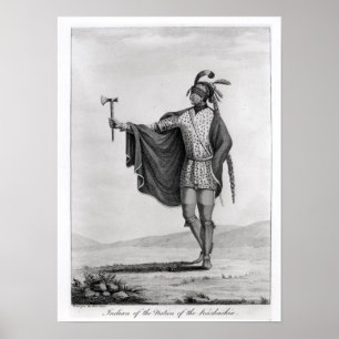 Indian of the Nation of Kaskaskia Poster