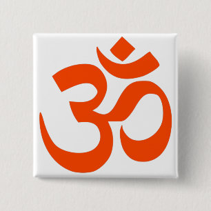 Indian Om Symbol 15 Cm Square Badge