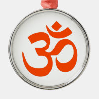 Indian Om Symbol Ceramic Ornament