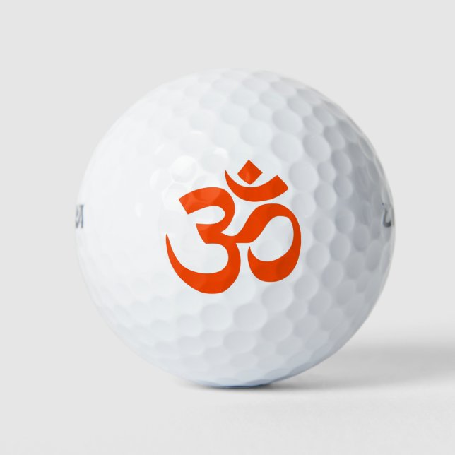 Indian Om Symbol Golf Balls (Front)