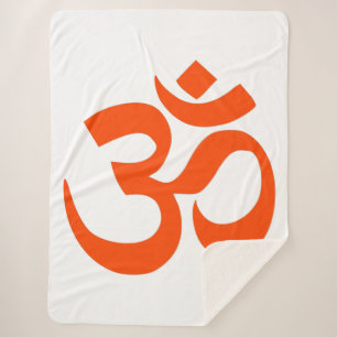 Indian Om Symbol Sherpa Blanket