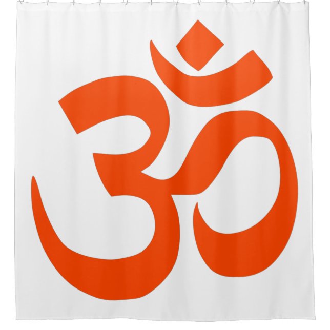 Indian Om Symbol Shower Curtain (Front)