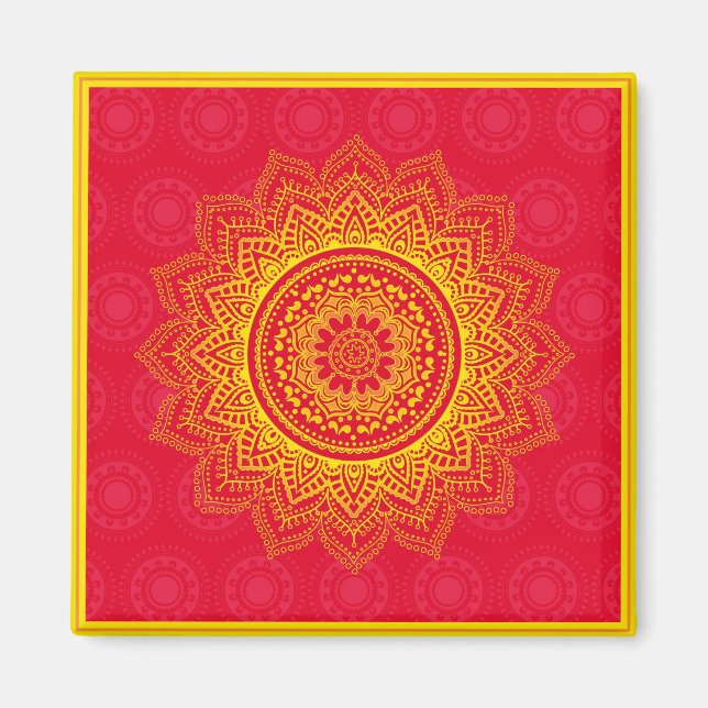 Indian ornament magnet (Front)