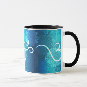 Indian ornament pattern with ohm symbol mug