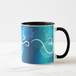 Indian ornament pattern with ohm symbol mug