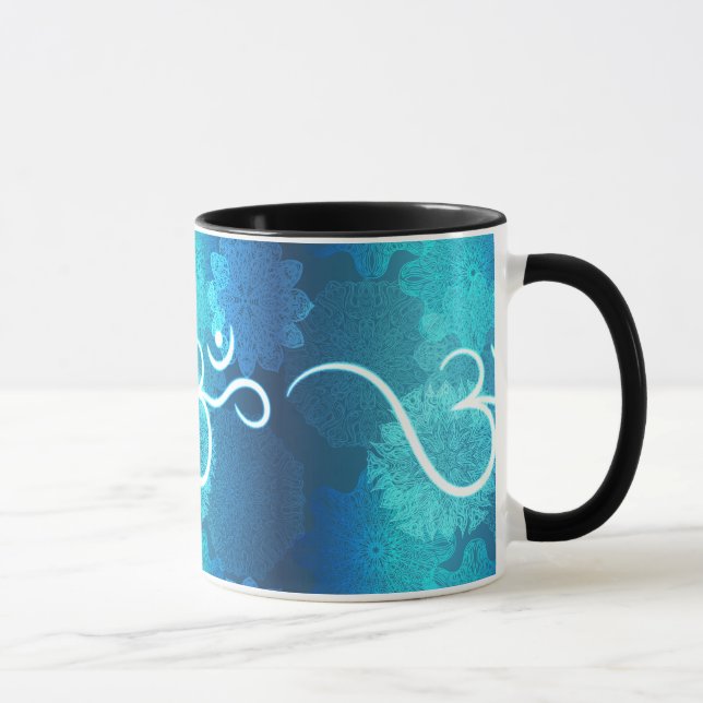 Indian ornament pattern with ohm symbol mug (Right)