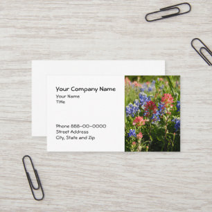 Indian Paintbrush Bluebonnet Business Card