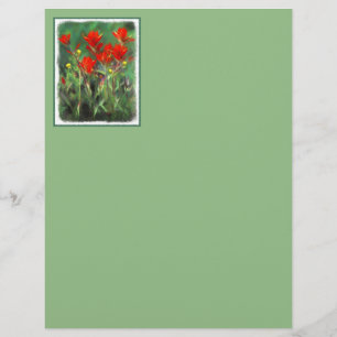 Indian Paintbrush Painting - Original Flower Art