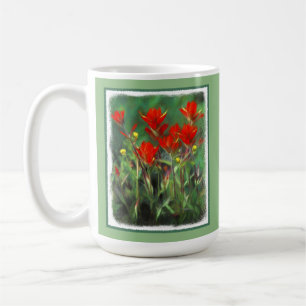 Indian Paintbrush Painting - Original Flower Art Coffee Mug