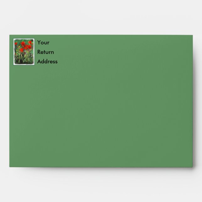 Indian Paintbrush Painting - Original Flower Art Envelope (Front)