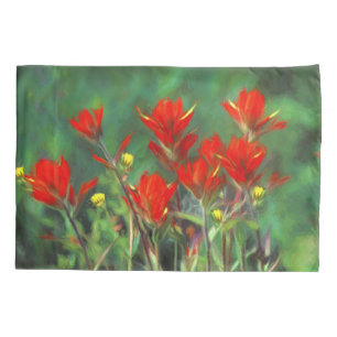 Indian Paintbrush Painting - Original Flower Art Pillowcase