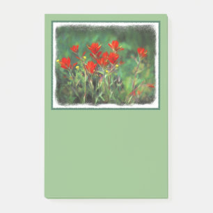 Indian Paintbrush Painting - Original Flower Art Post-it Notes