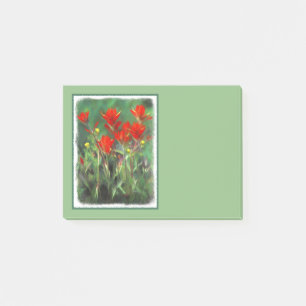 Indian Paintbrush Painting - Original Flower Art Post-it Notes