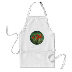 Indian Paintbrush Painting - Original Flower Art Standard Apron