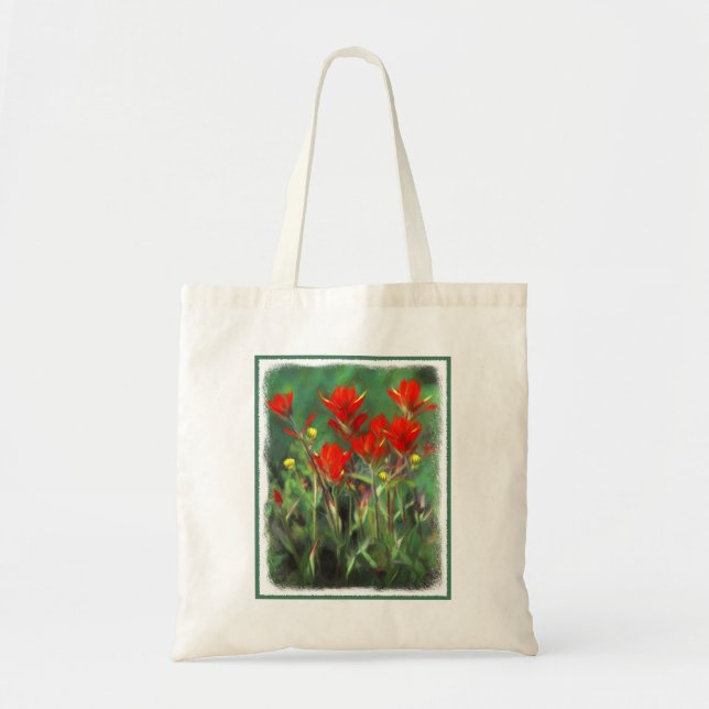 Indian Paintbrush Painting - Original Flower Art Tote Bag (Front)