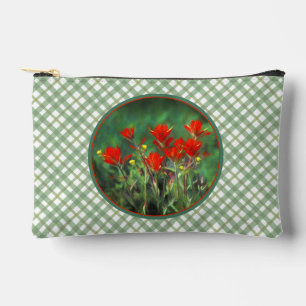 Indian Paintbrush Painting Original Wildflower Art Accessory Pouch