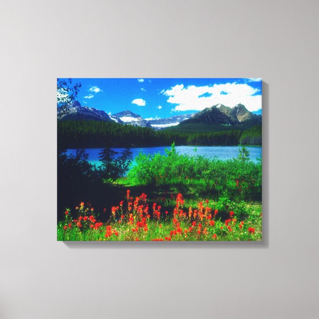 Indian Paintbrush Wildflowers Canvas Print (Front)
