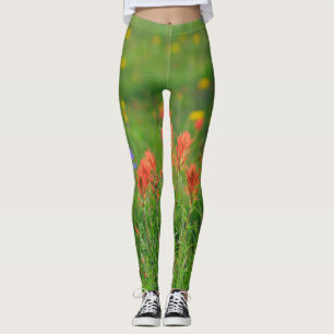 Indian Paintbrush Wildflowers Leggings