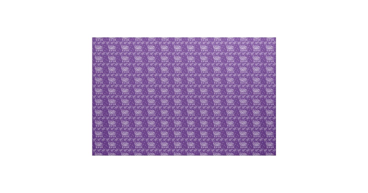 Indian Paisley and Elephant Blockprint Purple Fabric Zazzle