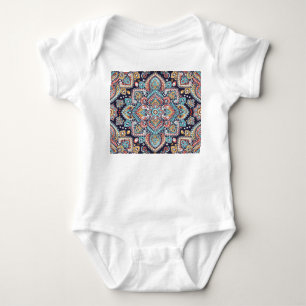 Indian Paisley: Ethnic Mandala Pattern Baby Bodysuit
