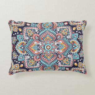 Indian Paisley: Ethnic Mandala Pattern Decorative Cushion