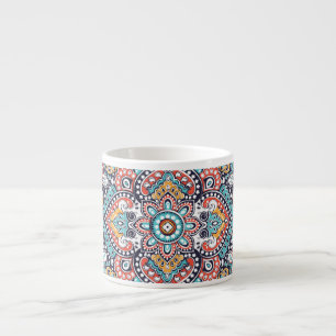 Indian Paisley: Ethnic Mandala Pattern Espresso Cup