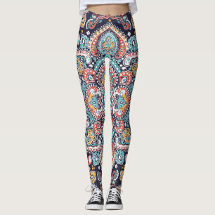 Indian Paisley: Ethnic Mandala Pattern Leggings