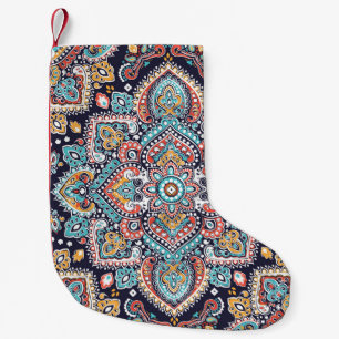 Indian Paisley: Ethnic Mandala Pattern Small Christmas Stocking