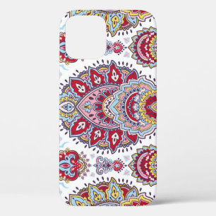 Indian paisley floral, ethnic medallion. iPhone 12 case