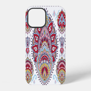 Indian paisley floral, ethnic medallion. iPhone 12 case