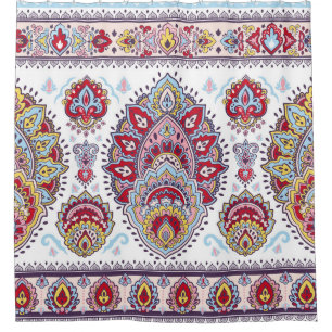 Indian paisley floral, ethnic medallion. shower curtain