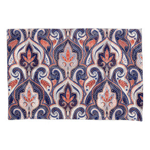 Indian Paisley: Floral Medallion Seamless. Pillowcase