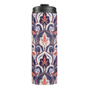 Indian Paisley: Floral Medallion Seamless. Thermal Tumbler