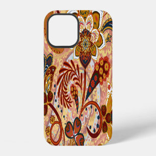 Indian Paisley: Floral Vintage Brown iPhone 12 Case