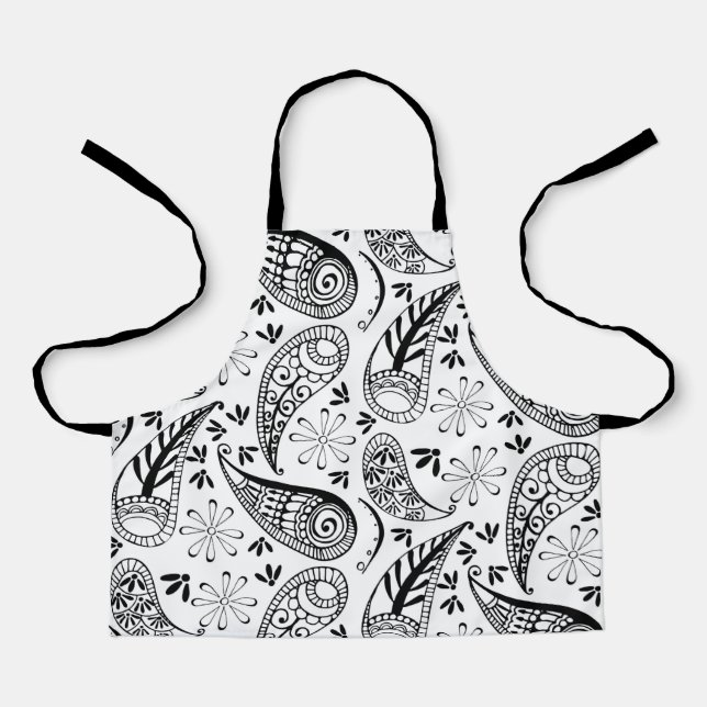 Indian Paisley Pattern Mankolam Apron (Front)