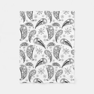 Indian Paisley Pattern Mankolam Fleece Blanket