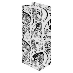 Indian Paisley Pattern Mankolam Wine Gift Bag
