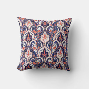 Indian paisley pattern seamless. Persian arabesque Cushion