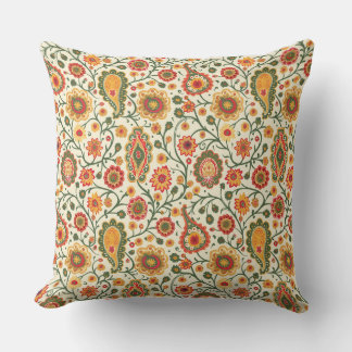 Indian Paisley Print Cushion
