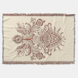 Indian Paisley - Throw Blanket