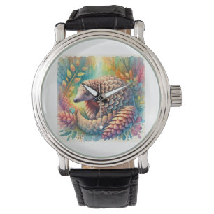 Indian Pangolin 170724AREF116 - Watercolor Watch