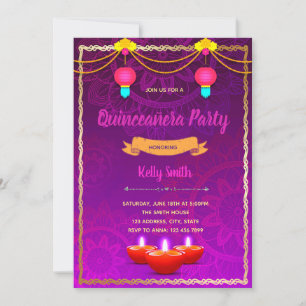 Indian party theme invitation