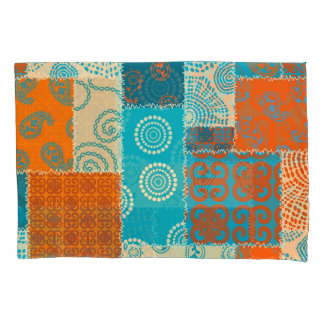 Indian patchwork, seamless vintage background. pillowcase