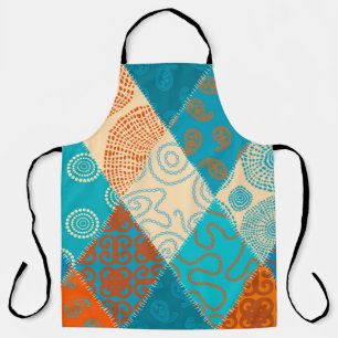 Indian patchwork seamless vintage design. apron