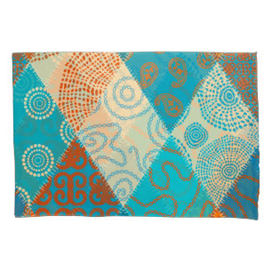 Indian patchwork seamless vintage design. pillowcase