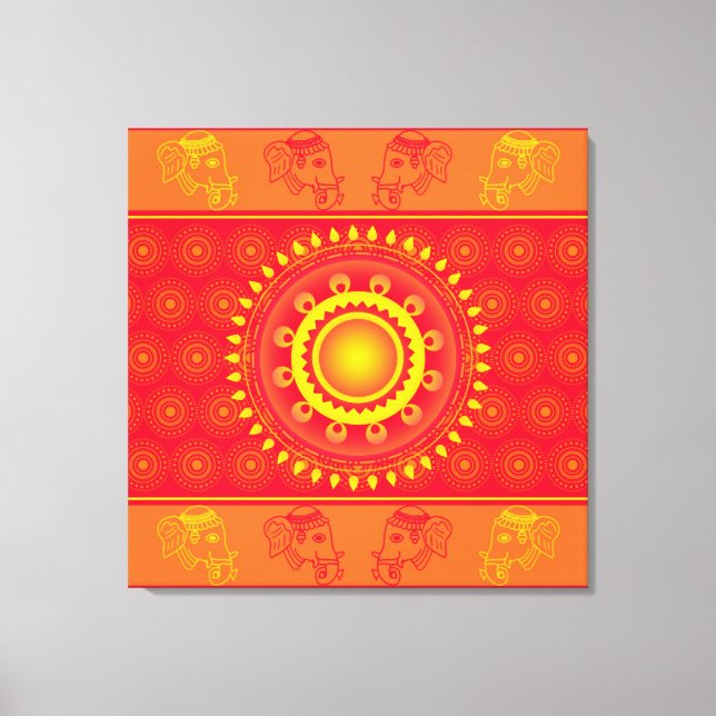 Indian pattern canvas print (Front)