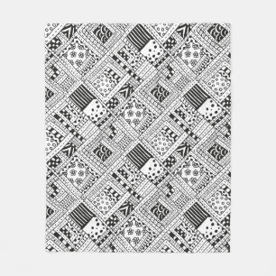 Indian Pattern Doodle Fleece Blanket