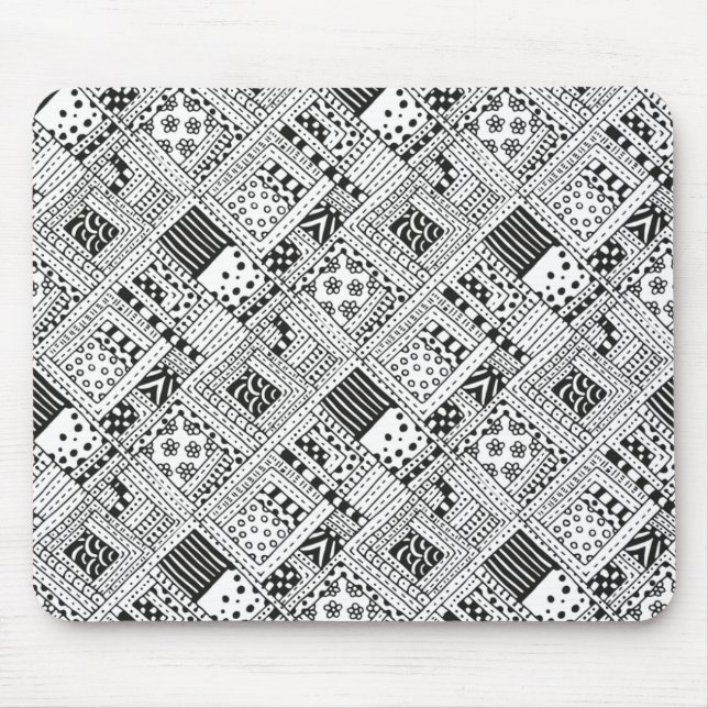 Indian Pattern Doodle Mouse Mat (Front)