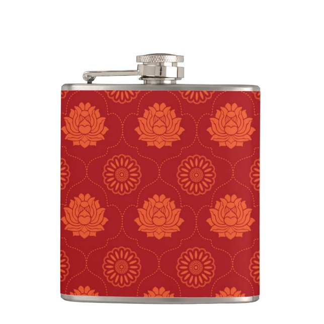 Indian Pattern Hip Flask (Front)